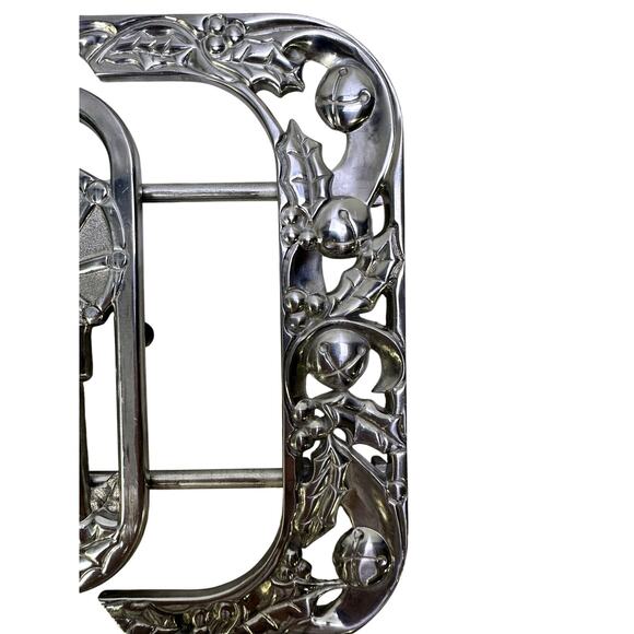 Lenox Yuletide Metal Holiday Vintage 1980's Expandable Trivet 8 x 13 - Picture 6 of 9